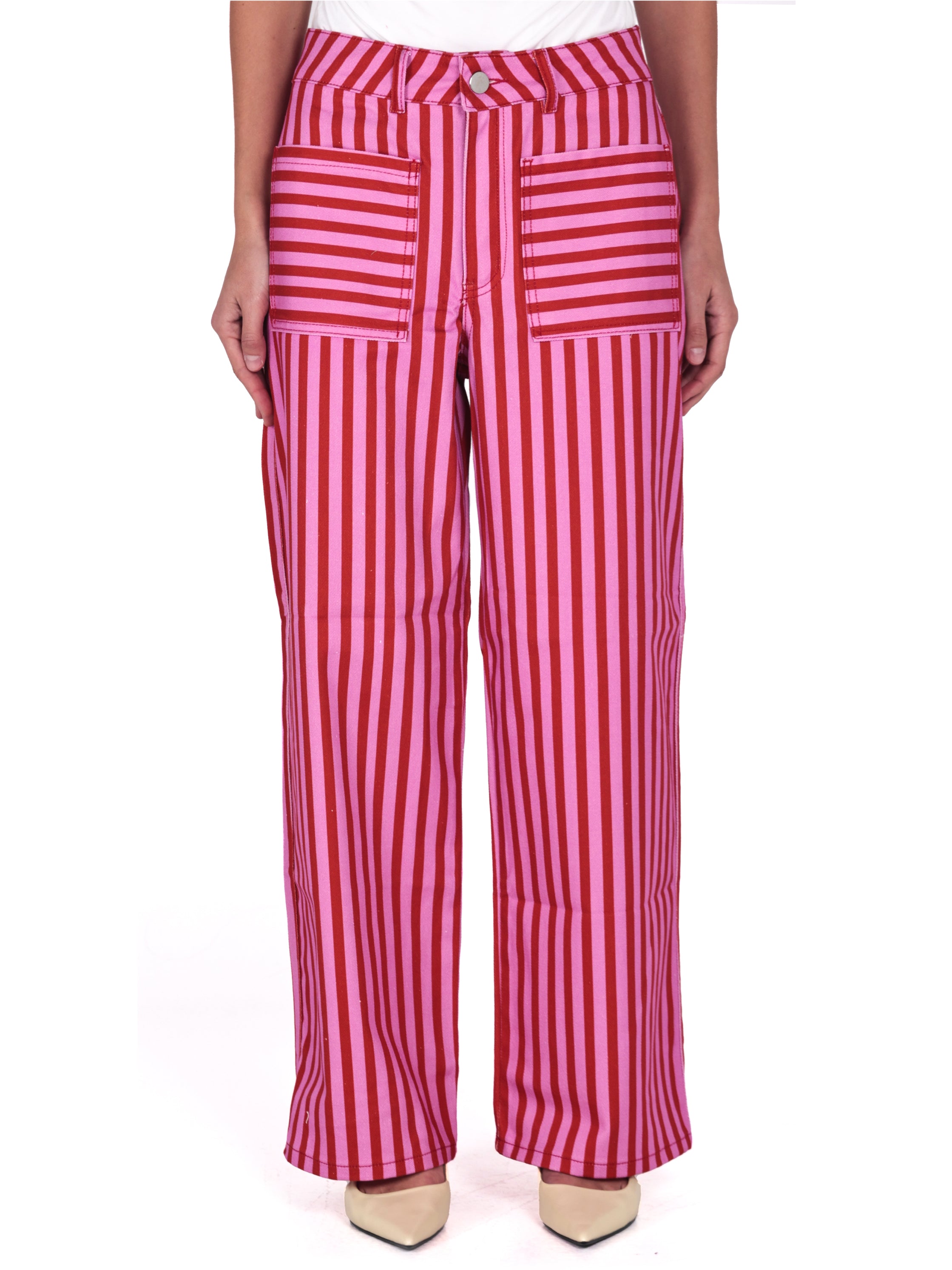 Pantalon Lineas de domingo Rojo