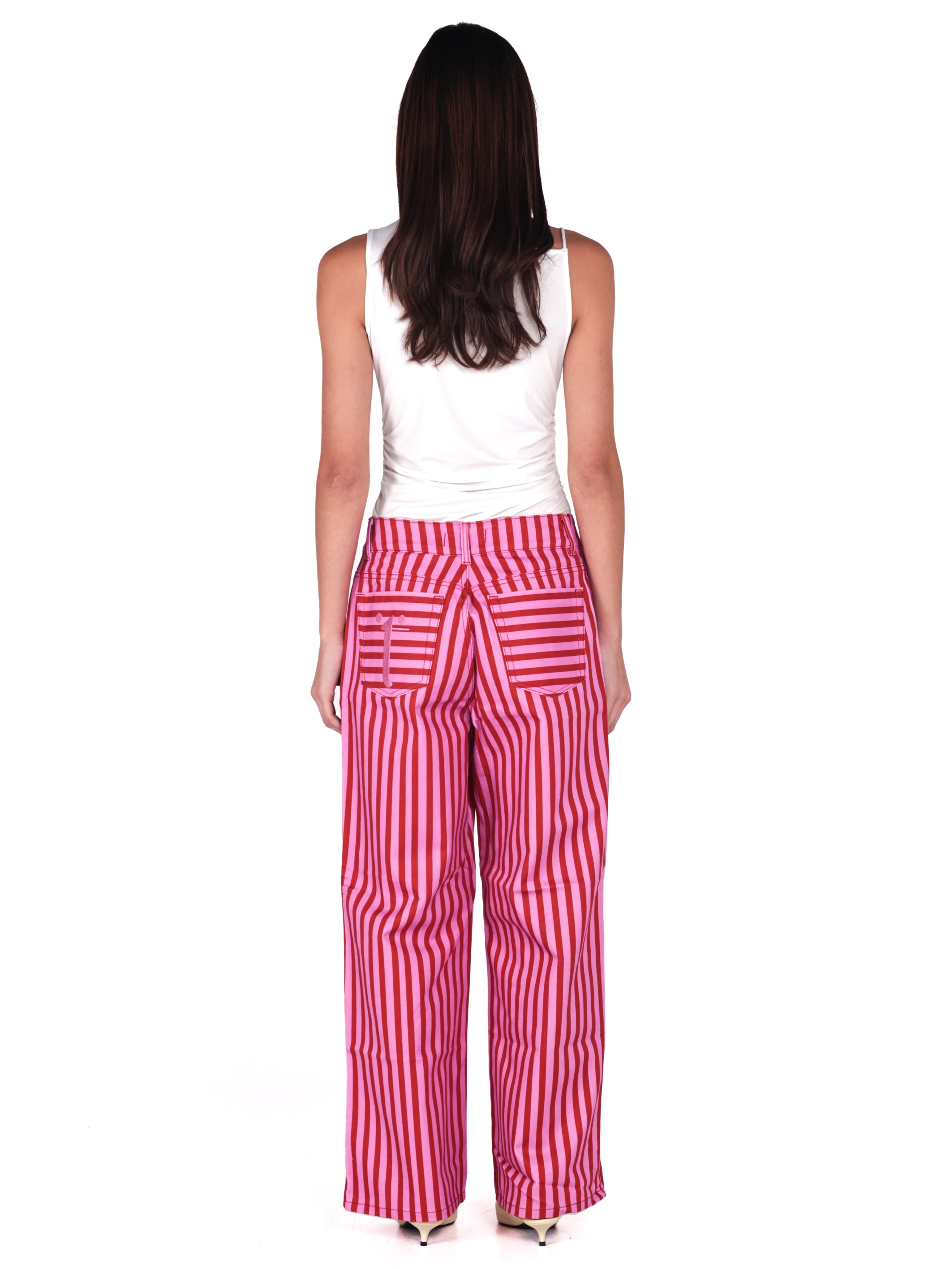 Pantalon Lineas de domingo Rojo