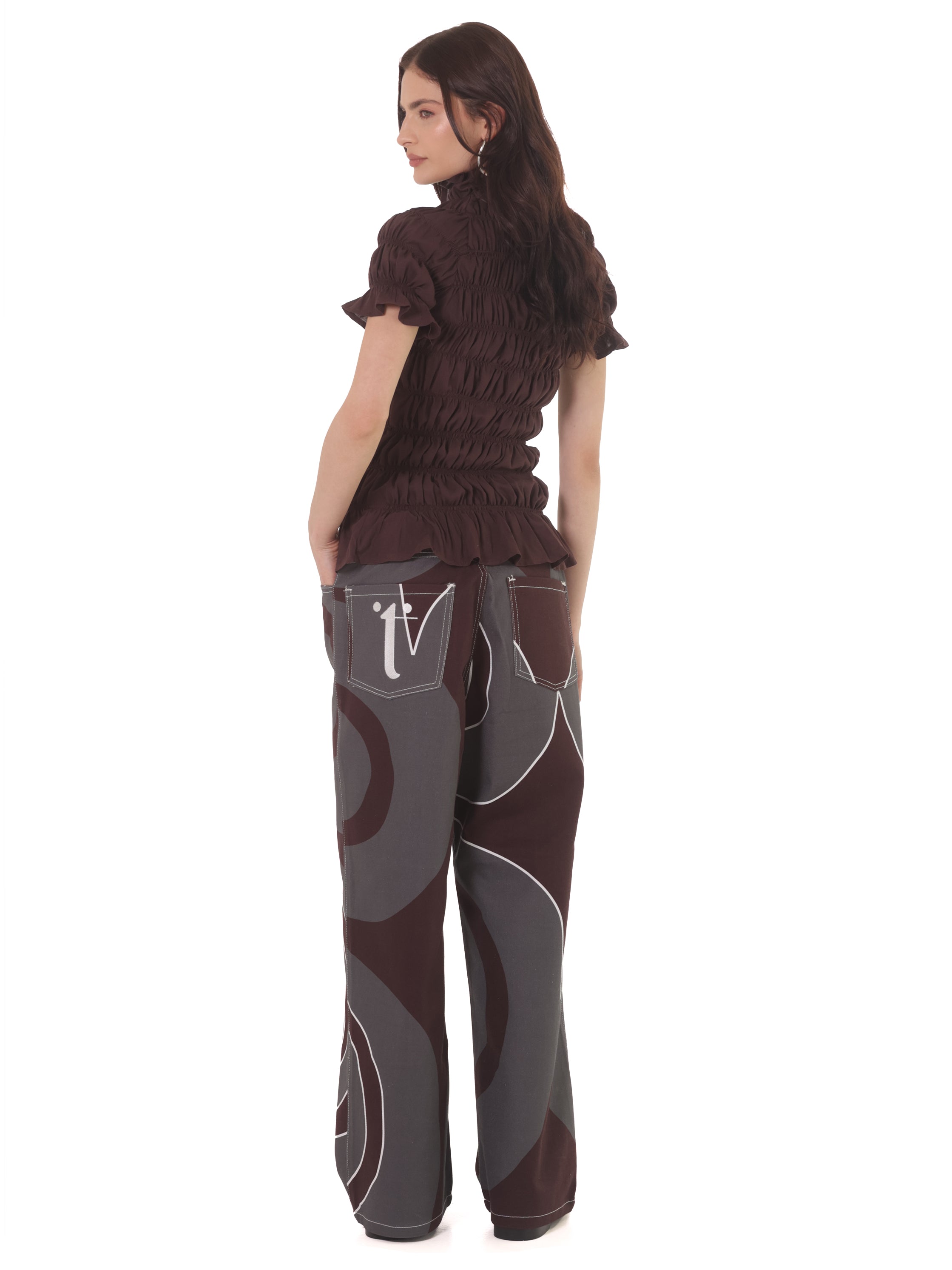 Pantalón Arabescos Café