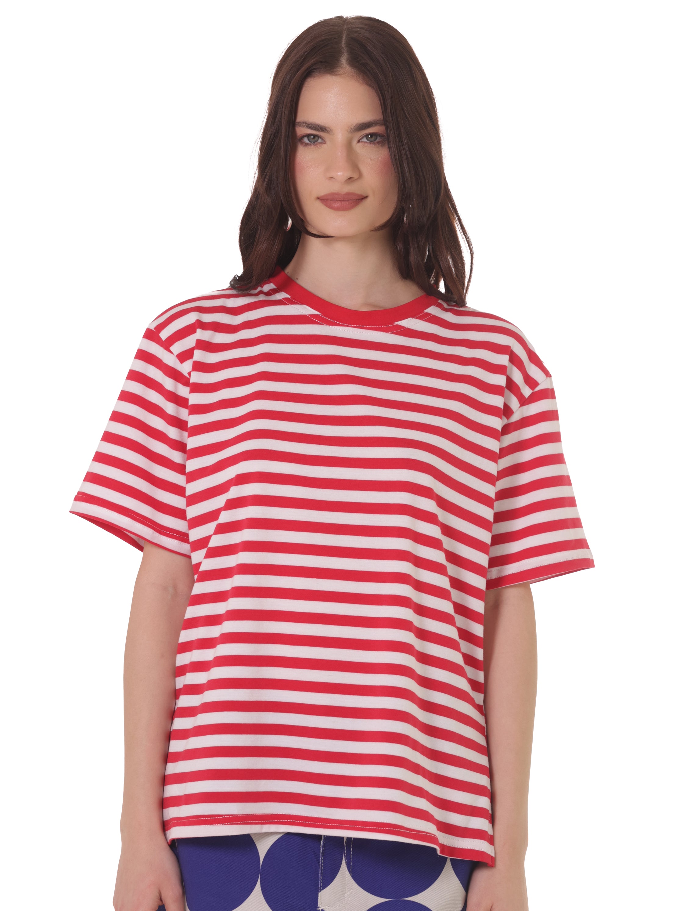 Camiseta Rayas Horizontales Rojo