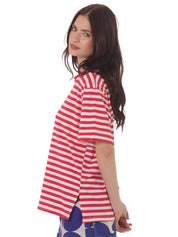 Camiseta Rayas Horizontales Rojo