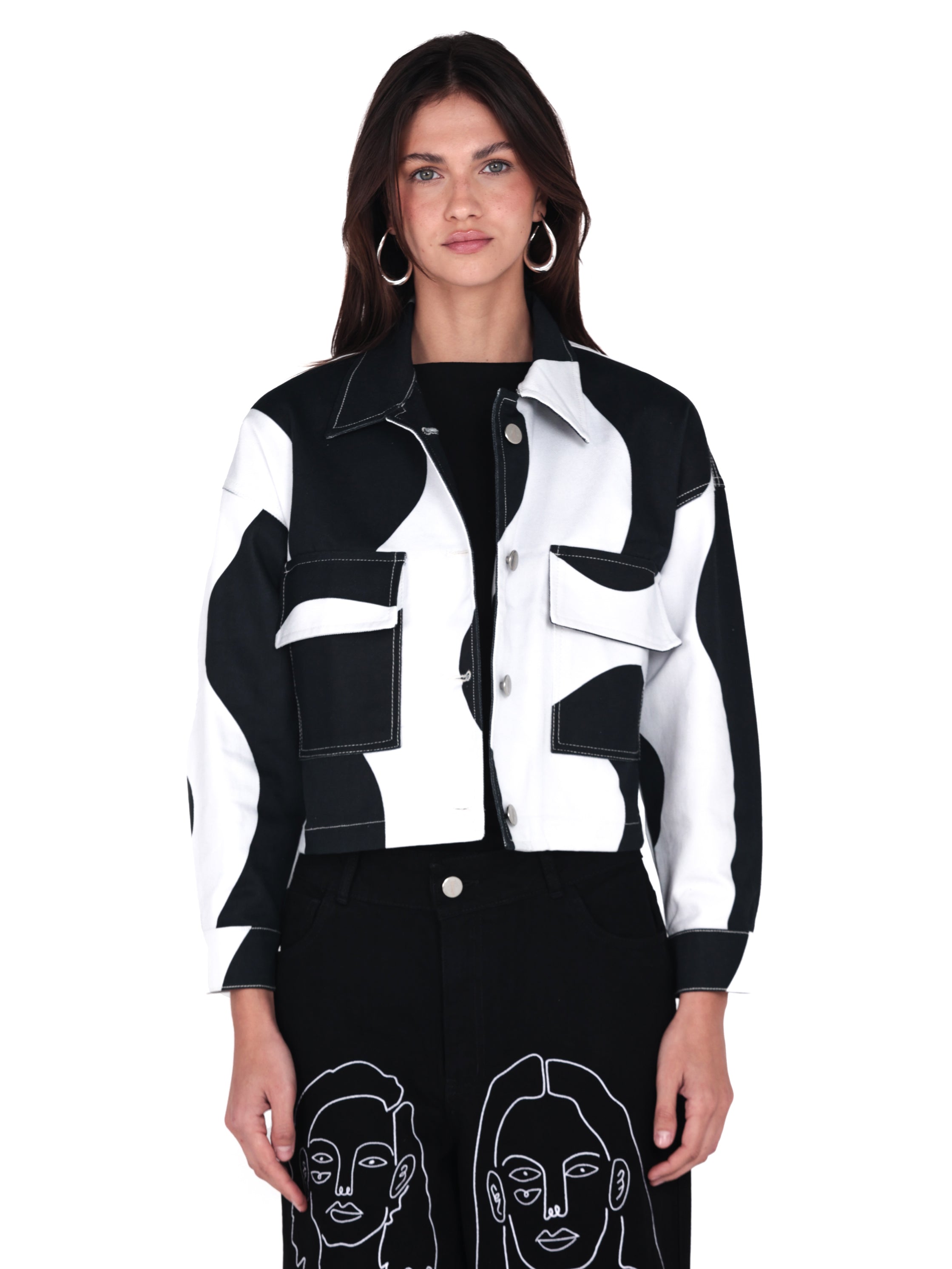 Chaqueta Pasado Blanco y Negro