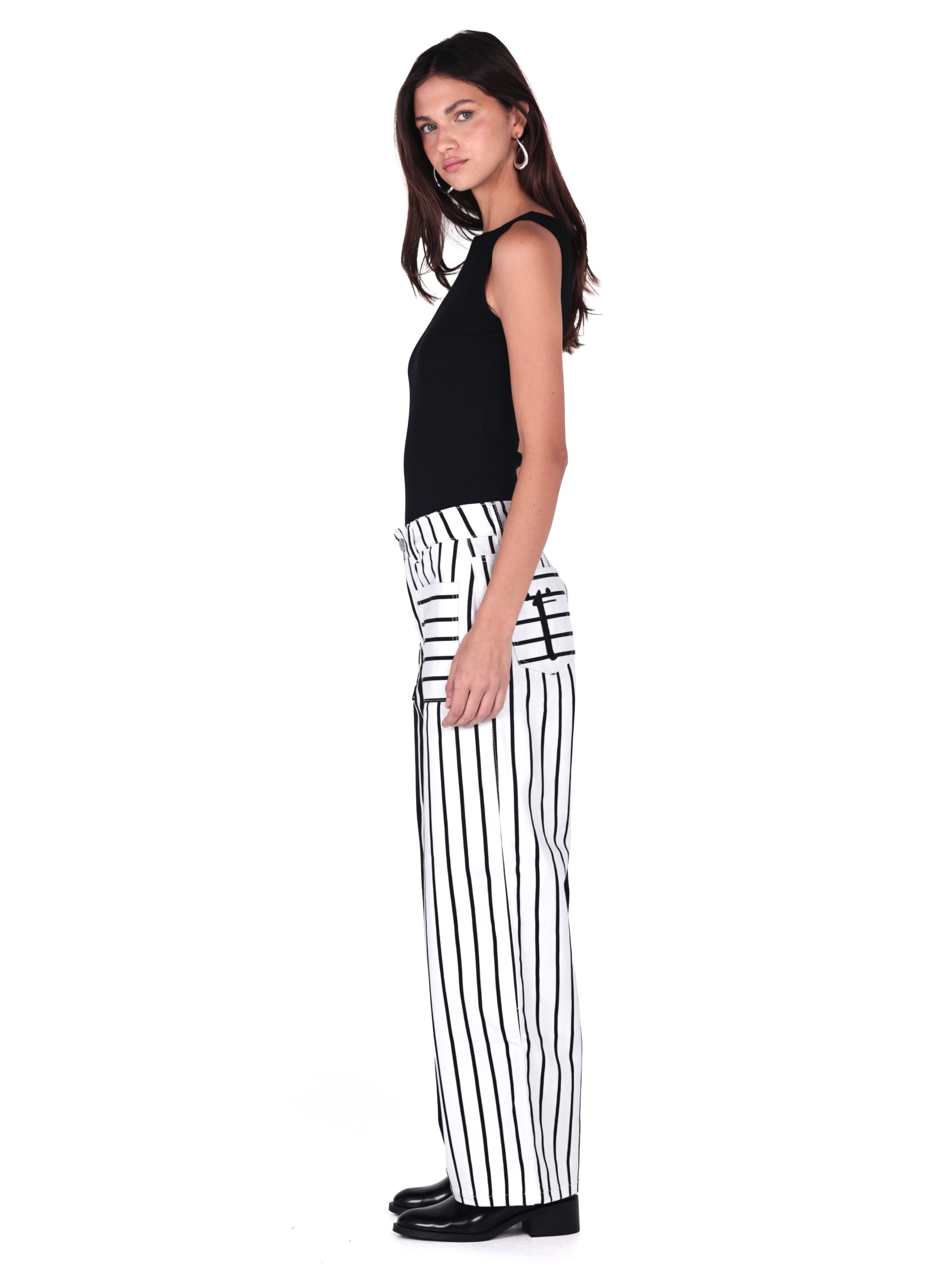 Pantalon Lineas Bicolor