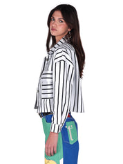 Chaqueta Costura blanco y negro