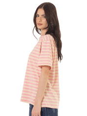 Camiseta Rayas Horizontales Rosa