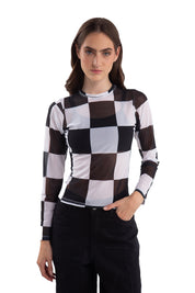 mirarSE black mesh top