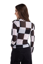 mirarSE black mesh top