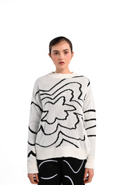 Begonia white Crewneck